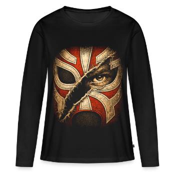 Lucha Libre Luchador - T-shirt manches longues Premium bio Femme - noir - Devant - Julia (174cm)