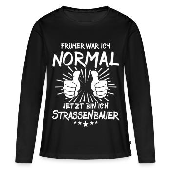 Constructeurs de routes - T-shirt manches longues Premium bio Femme - noir - Devant - Julia (174cm)