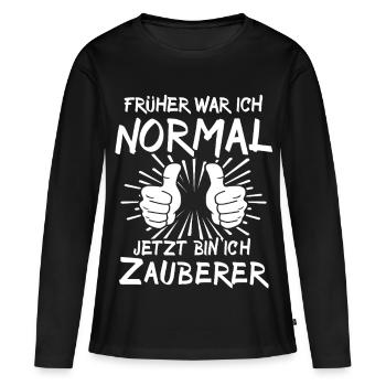 Sorcier - T-shirt manches longues Premium bio Femme - noir - Devant - Julia (174cm)
