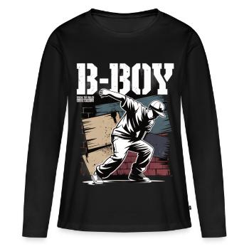 B-Boy Breakdance Streetstyle Breakdancer - T-shirt manches longues Premium bio Femme - noir - Devant - Julia (174cm)