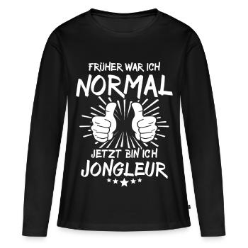 jongleur - T-shirt manches longues Premium bio Femme - noir - Devant - Julia (174cm)