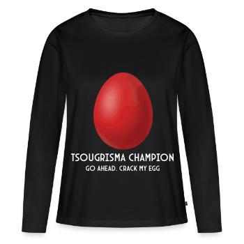 Tsougrisma Champion Greek Orthodox Easter - Women's Premium Organic Long Sleeve Shirt - black - Front - Julia (174cm)