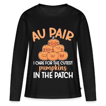 Nounou Au Pair Travailleuse Baby-Sitter Appréciation Au - T-shirt manches longues Premium bio Femme - noir - Devant - Julia (174cm)