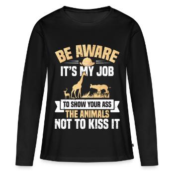  Travel Guide Vacation Guide Tourist Safari Tour - Women's Premium Organic Long Sleeve Shirt - black - Front - Julia (174cm)