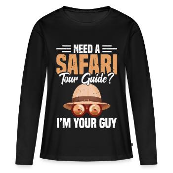  Travel Guide Vacation Safari Tour Guide Travel - Women's Premium Organic Long Sleeve Shirt - black - Front - Julia (174cm)