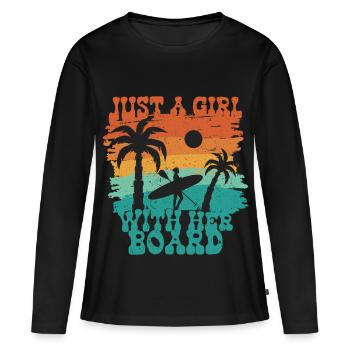 Stand up Paddle - Women's Premium Organic Long Sleeve Shirt - black - Front - Julia (174cm)