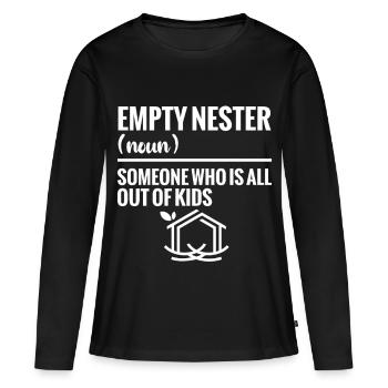Empty Nester High School Absolvent Sohn Emtpy Nester - Frauen Premium Bio Langarmshirt - Schwarz - Vorne - Julia (174cm)