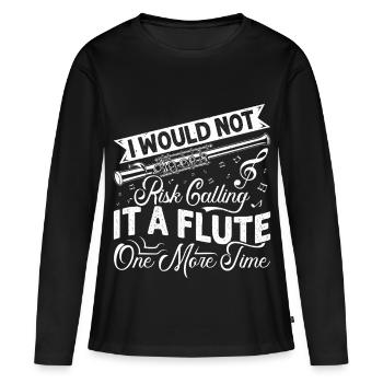 Piccolo Appelle ça Flûte une fois de plus Fanfare - T-shirt manches longues Premium bio Femme - noir - Devant - Julia (174cm)