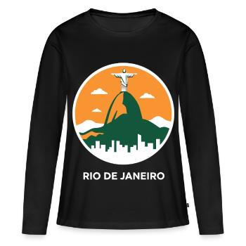 Rio de Janeiro Christ Redeemer - Women's Premium Organic Long Sleeve Shirt - black - Front - Julia (174cm)