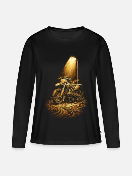 Dirtbike Dirt Bike Motocross - Women's Premium Organic Long Sleeve Shirt - black