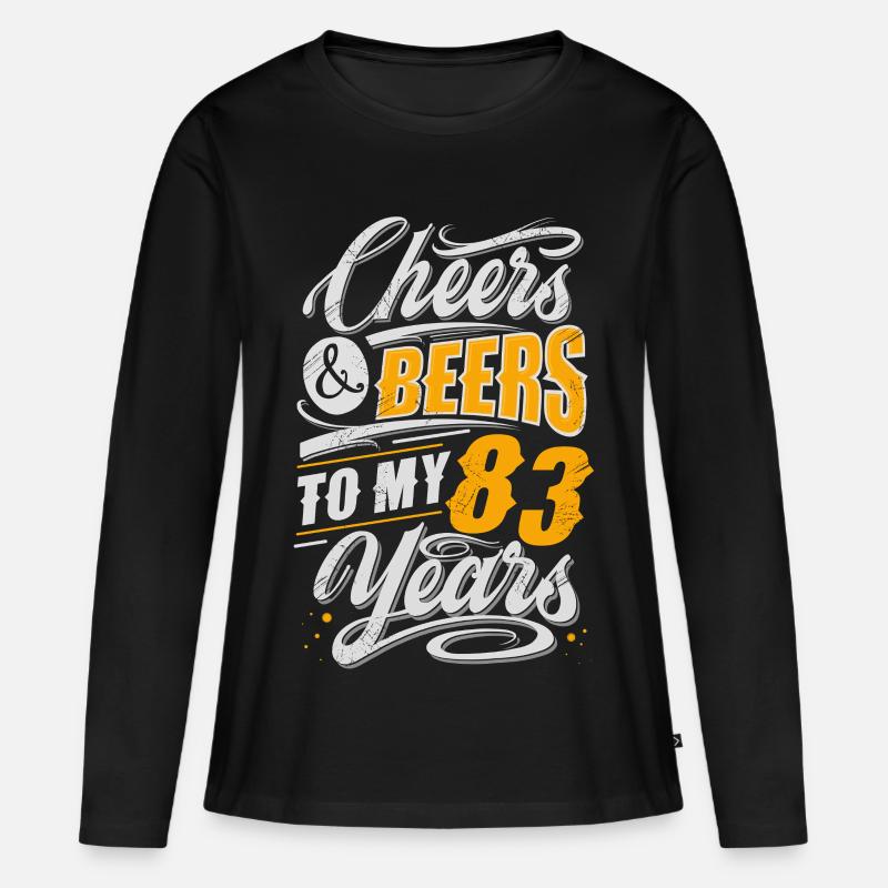 83. Geburtstag - Frauen Premium Bio Langarmshirt - Schwarz