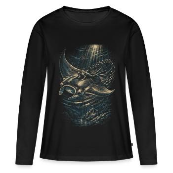 Freediving Freediving - Women's Premium Organic Long Sleeve Shirt - black - Front - Julia (174cm)