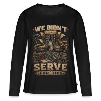 Veterans Day Für Demokraten - Frauen Premium Bio Langarmshirt - Schwarz - Vorne - Julia (174cm)