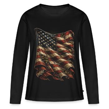 Veterans Day Für Demokraten - Frauen Premium Bio Langarmshirt - Schwarz - Vorne - Julia (174cm)