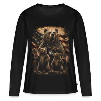 Veterans Day Für Demokraten - Frauen Premium Bio Langarmshirt - Schwarz - Vorne - Julia (174cm)