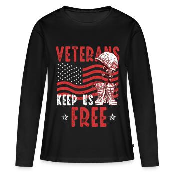 Veterans Day Für Republikaner - Frauen Premium Bio Langarmshirt - Schwarz - Vorne - Julia (174cm)