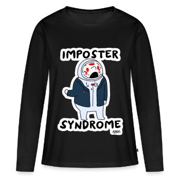 Imposter Syndrome Astronaut - Women's Premium Organic Long Sleeve Shirt - black - Front - Julia (174cm)