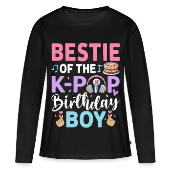 Bestie of The K-Pop Birthday Boy - Women's Premium Organic Long Sleeve Shirt - black - Front - Julia (174cm)