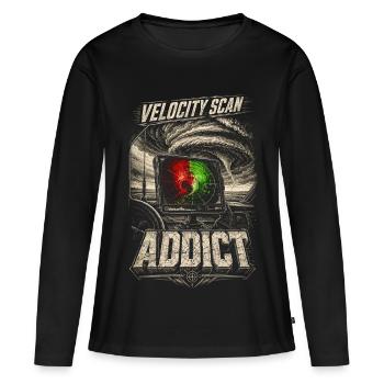 Scan de vitesse du météorologue Storm Chaser - T-shirt manches longues Premium bio Femme - noir - Devant - Julia (174cm)