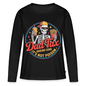 Squelette de Snacks Dad Tax - T-shirt manches longues Premium bio Femme - noir - Devant - Julia (174cm)