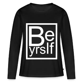 Soyez vous-même - T-shirt manches longues Premium bio Femme - noir - Devant - Julia (174cm)