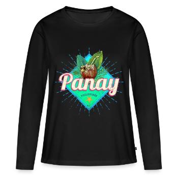 Panay Philippines Vintage Island Filipino Souvenir - T-shirt manches longues Premium bio Femme - noir - Devant - Julia (174cm)