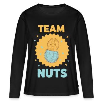 Geschlechterenthüllung Babyparty Team Junge Team Blaues Team - Frauen Premium Bio Langarmshirt - Schwarz - Vorne - Julia (174cm)
