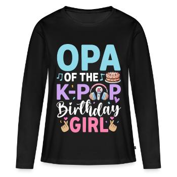 Oma of The K-Pop Birthday Girl - Women's Premium Organic Long Sleeve Shirt - black - Front - Julia (174cm)