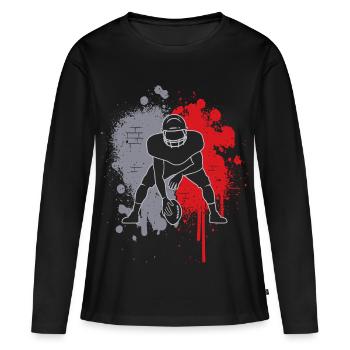 Football américain Splash of Color Football masculin - T-shirt manches longues Premium bio Femme - noir - Devant - Julia (174cm)