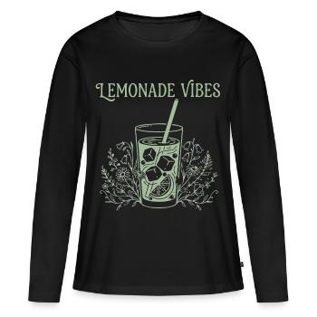 Été de la limonade - T-shirt manches longues Premium bio Femme - noir - Devant - Julia (174cm)
