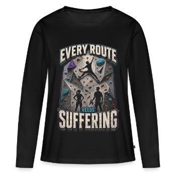 Route Setter - Women's Premium Organic Long Sleeve Shirt - black - Front - Julia (174cm)