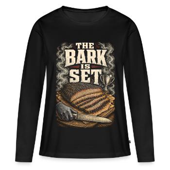 BBQ Wettkampf The Bark Is Set - Frauen Premium Bio Langarmshirt - Schwarz - Vorne - Julia (174cm)