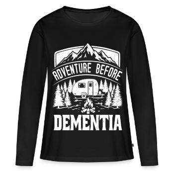 Adventure Before Dementia Awareness - Women's Premium Organic Long Sleeve Shirt - black - Front - Julia (174cm)