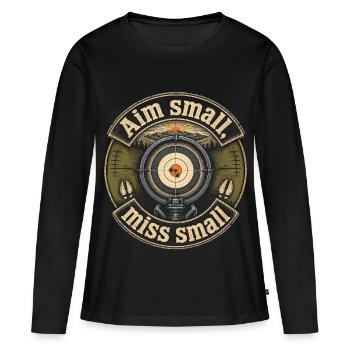 Arbalète Arbalète Tireur Visée Petite Manque Petite - T-shirt manches longues Premium bio Femme - noir - Devant - Julia (174cm)