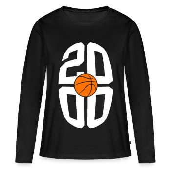 JAHRGANG 2000 BASKETBALL 26. GEBURTSTAG - Frauen Premium Bio Langarmshirt - Schwarz - Vorne - Julia (174cm)