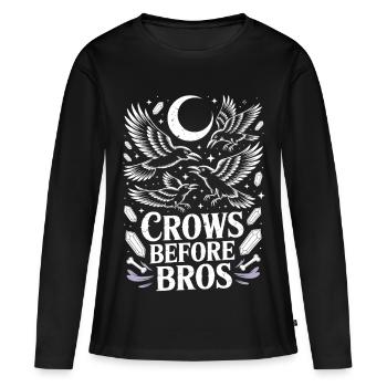 Les corbeaux avant la nuit au clair de lune des frères - T-shirt manches longues Premium bio Femme - noir - Devant - Julia (174cm)