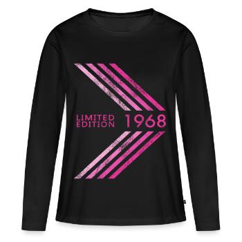 Édition limitée 1965 Anniversaire féminin - T-shirt manches longues Premium bio Femme - noir - Devant - Julia (174cm)