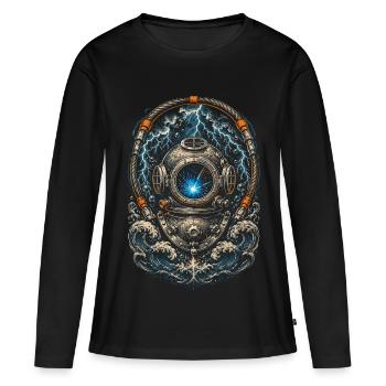 Soudeur sous-marin Soudeur sous-marin - T-shirt manches longues Premium bio Femme - noir - Devant - Julia (174cm)