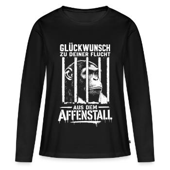 Schade das du gehst wir vermissen dich Jobwechsel - Frauen Premium Bio Langarmshirt - Schwarz - Vorne - Julia (174cm)