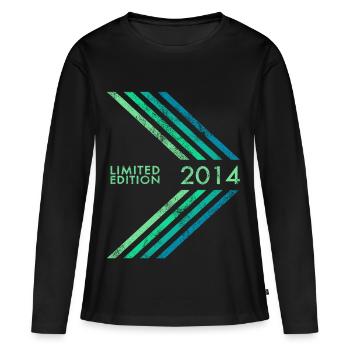 Édition limitée 2014 anniversaires garçons et filles - T-shirt manches longues Premium bio Femme - noir - Devant - Julia (174cm)