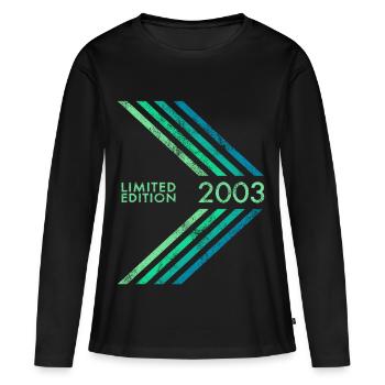 Édition limitée 2003 anniversaire Homme Femme Sport - T-shirt manches longues Premium bio Femme - noir - Devant - Julia (174cm)