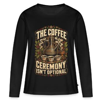 Éthiopie Éthiopiens - T-shirt manches longues Premium bio Femme - noir - Devant - Julia (174cm)