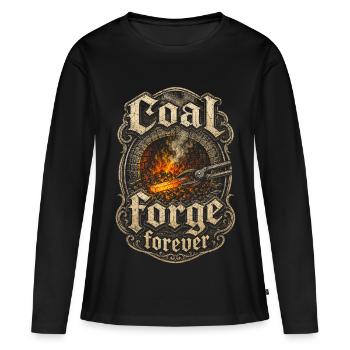 Blacksmith Blacksmith Farrier Coal Forge Forever - Women's Premium Organic Long Sleeve Shirt - black - Front - Julia (174cm)