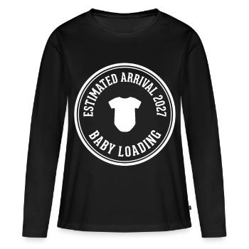 Baby Loading 2027 Arrival - Women's Premium Organic Long Sleeve Shirt - black - Front - Julia (174cm)