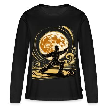 Tai Chi Zen Meditation – Chi Qigong Training - Women's Premium Organic Long Sleeve Shirt - black - Front - Julia (174cm)