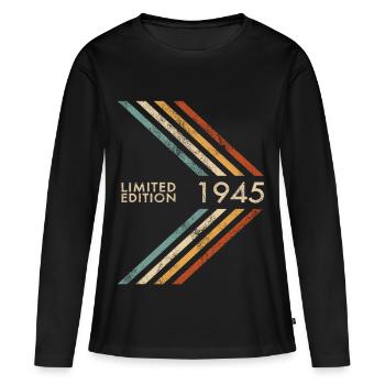 1945 Limited Edition Birthday Men's Women's Retro - Women's Premium Organic Long Sleeve Shirt - black - Front - Julia (174cm)