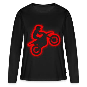 Motocross Garçons Motocross Motocross Garçons - T-shirt manches longues Premium bio Femme - noir - Devant - Julia (174cm)