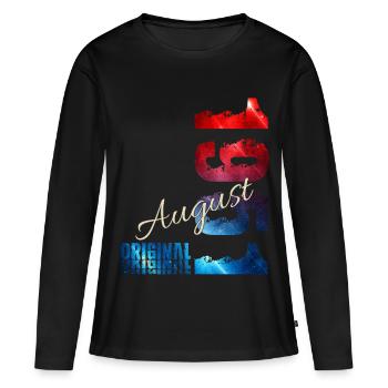75th Birthday Gift Original August 1951 - Women's Premium Organic Long Sleeve Shirt - black - Front - Julia (174cm)