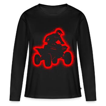 Quad ATV Motocross Enfants Garçons Hommes Tout-terrain - T-shirt manches longues Premium bio Femme - noir - Devant - Julia (174cm)