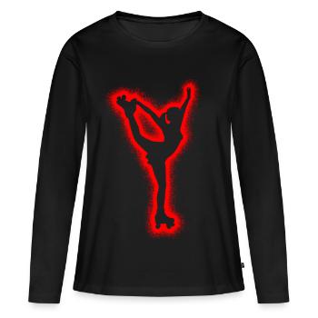 Patins à roulettes Patins à roulettes Femmes Patins à roulettes - T-shirt manches longues Premium bio Femme - noir - Devant - Julia (174cm)
